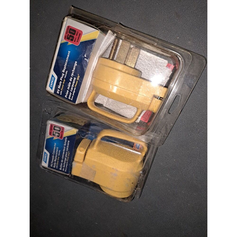 NIB CAMCO Male & Female RV 50 AMP Replacement Plugs for RV